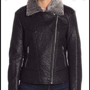 French Connection Faux fur collar Jacket Size XL